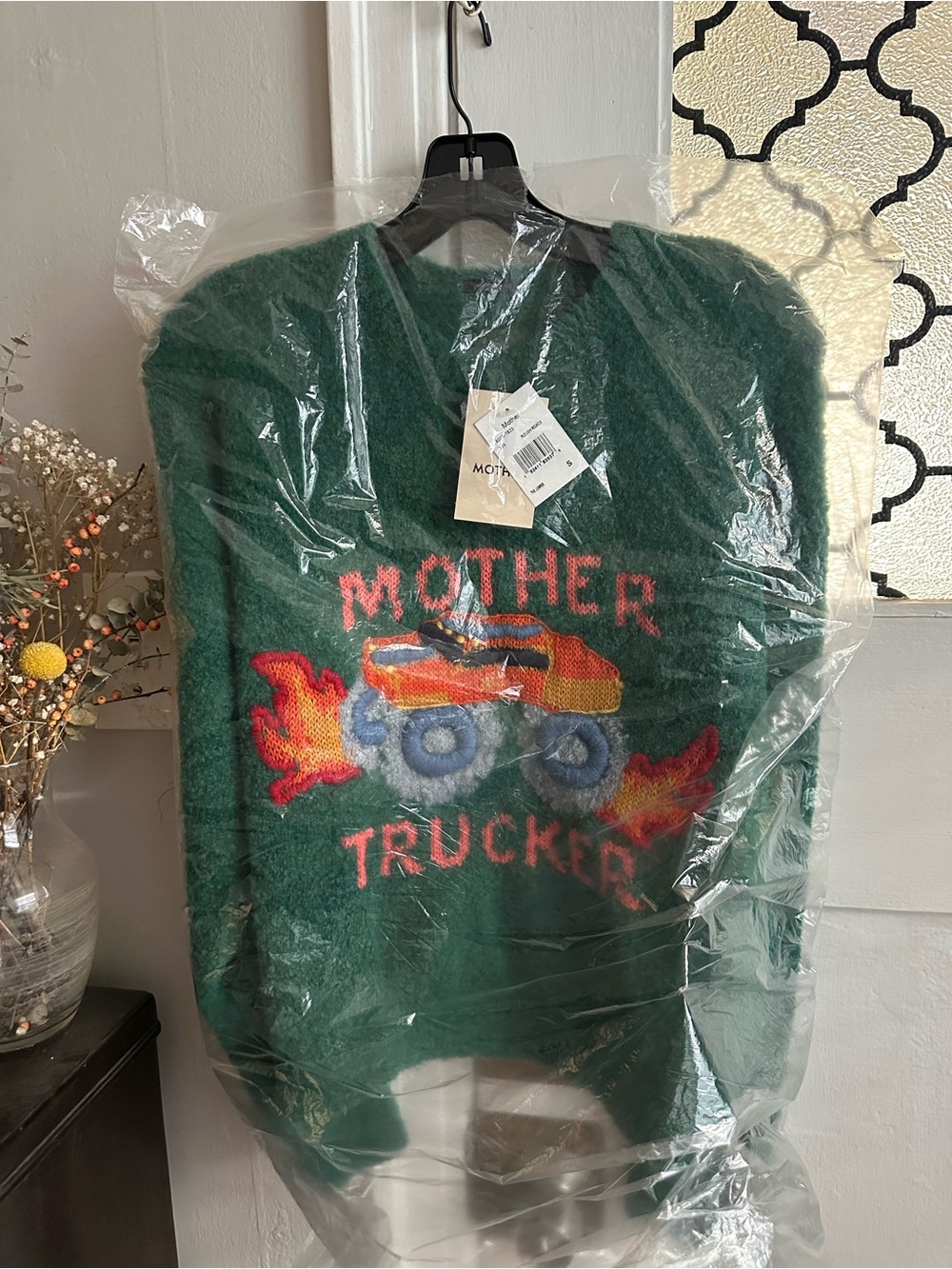 MOTHER Green 'Mother Trucker' Alpaca Sweater - Picture 5 of 6